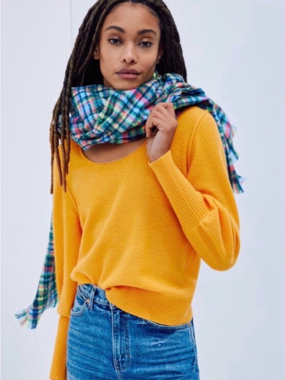 Anthropologie Maeve Bedford Cashmere Sweater Size XSP Orange - Picture 10 of 10
